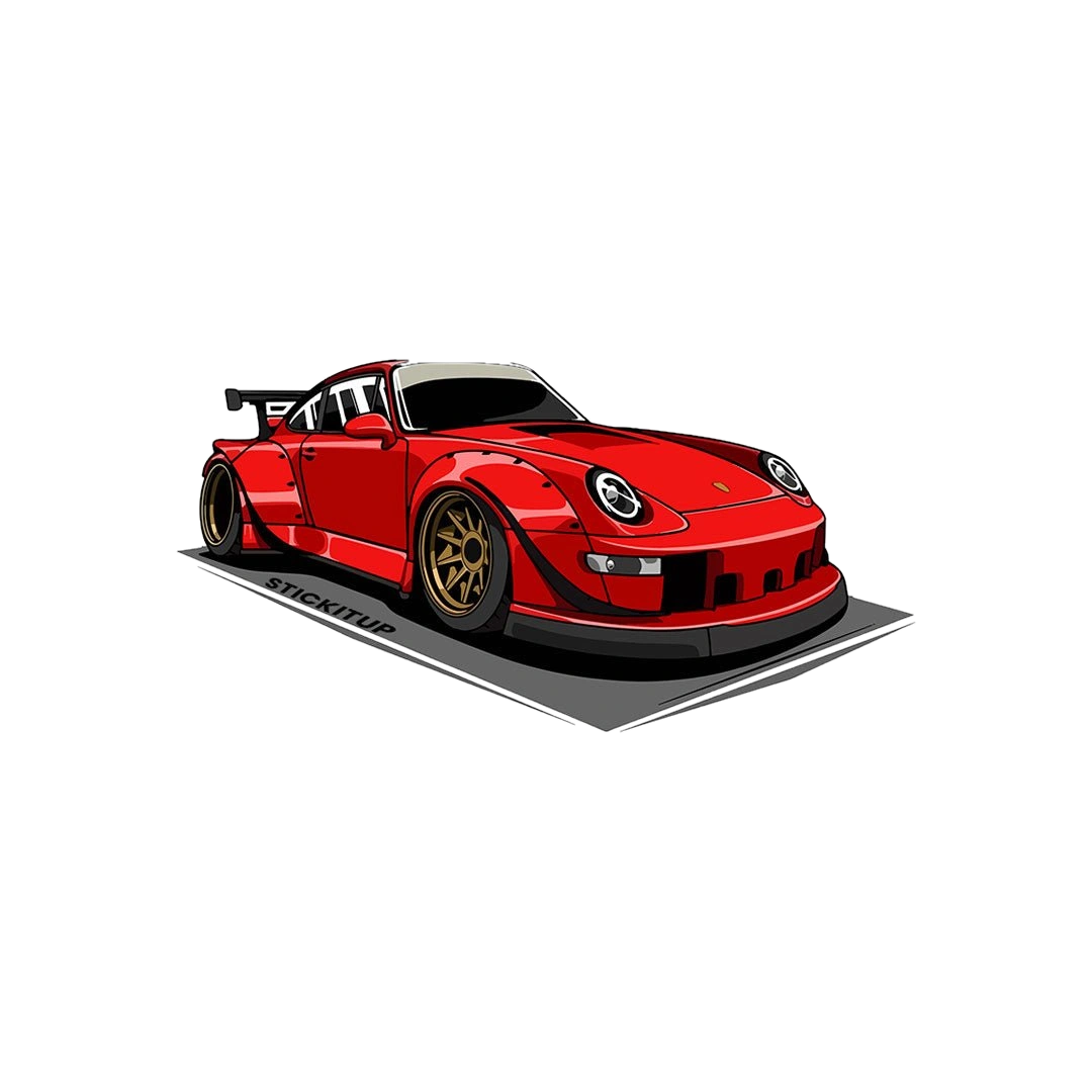 RWB 911 Red Sticker